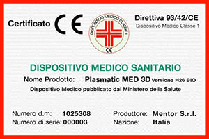 MENTOR - Materasso Memory Med Advanced H2 Matrimoniale 180x200 Plasmatic Med 3D H26 BIO DISP. Medico DETRAIBILE 10 cm di Memory, Onda ad 11 Zone, sfoderabile.