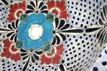 Floresa – Lavabo ovale messicano | Lavabo da incasso ovale con bordo | Lavabo in ceramica Talavera in Messico
