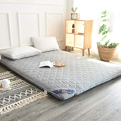 NMBC Futon Materasso Tatami Ground Materassi Giapponese Tradizionale Materasso Letto Pieghevole Arrotolabile Residenza Studentesca Materasso Tappetino per Casa-Double(47x79inch) Grigio