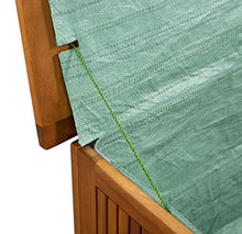 Pissente - Scatola da giardino con fodera, baule da giardino con coperchio, panca da giardino rustica con ampio spazio per cortili, balcone, terrazzo, 150 x 50 x 58 cm