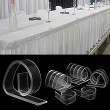 Faguo 12Pcs Tovaglia di plastica Trasparente Tovaglia da Tavolo Clip Morsetto Supporto Festa Picnic Casa