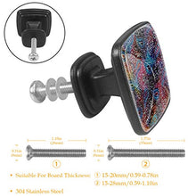 stampa floreale 4 PCS Pomelli per Porta, Pomolo per Mobile, Pomelli per Mobili con Viti, Maniglia per Armadietto, Pomelli per Porta, Pomelli per Cassetti per Porta, Armadio, Cassetto e Credenza