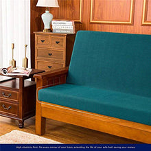 WYZQ Coprimaterasso Futon Elasticizzato Coprimaterasso Futon Futon Coprimaterasso Pieghevole Senza braccioli Copridivano Letto Fodera per mobili (Teal)