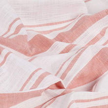 vidaXL 2X Tende con Anelli Classici Eleganti Moderne Tendaggi per la Casa Rivestimento Finestre Privacy in Metallo Cotone 140x225cm Rosa a Strisce
