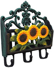 YONGYONGCHONG, cassetta delle lettere Cast Iron Letter Box Insert riviste Debris Stoccaggio Ganci Giardino Ornament Sunflower
