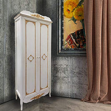 Shop Chic Armadio barocco decapè Giulia con decori e fregi foglia oro