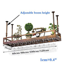 Cremagliere del vino, Wine Rack Altezza regolabile Hanging Calici supporto della cremagliera for tè e caffè tazze coppe di vino Occhiali bagagli Stendino Hollow vassoio ferro industriale a un solo str