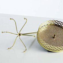 Nwn Storage Box Home Use Desktop Finitura Rotary Cosmetics Rack Stile Rustico Europeo/Americano (18,2 * 26,7 cm) Oro