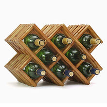 ZLJ Portabottiglie da Vino in Rattan Portabottiglie da appoggio Portabottiglie da Tavolo Espositore Orizzontale da Tavolo Collezione dal Design Compatto