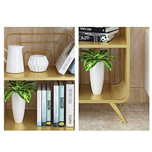 DGHJK Mobili per la casa, Comodino, Camera da Letto, ripiano in Ferro battuto Dorato, scaffale a 2 Livelli, Divano Moda nordica, tavolino, portariviste, 41x30x65 cm