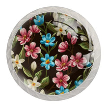 Maniglie per cassetti Manopole per cassetti Manopole rotonde Confezione da 4 per armadietto, cassetti, cassettiere, cassettiere ecc. Fiore