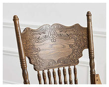 XinQing-Sedia a Dondolo American Country Doccia Sedia a Dondolo Poltrona Schienale in Legno massello per Riposo Pigro, Adatto per Ufficio, Camera da Letto, Studio, Giardino 57x81x105