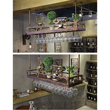 Scaffali Galleggianti Per Unit脿 Bar Portabottiglie Portabottiglie, Portabicchieri Da Appendere, Altezza Regolabile, Bottiglia Di Vino Rustica, Mensola A Soffitto, Scaffale Portaoggetti, Nero, 100 Vol