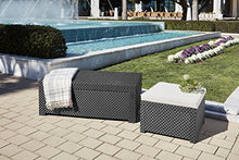 Shaf Pouf Diva – Sedile intrecciato con cuscino, 57 x 57 x 39 cm, colore: Antracite