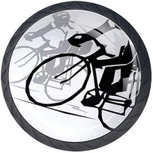 Ciclismo Corse Bicicletta Gara Sport Pomelli per Porta Set di 4 Pomelli per Mobili Manopole per Cassetti Cucina Armadio Vetro