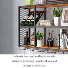 Porta bottiglie Titolare armadietto del vino bagagli stand ampi ripiani Capacità di memoria riposare for Bar Ferro battuto Hanging Restaurant Wine Rack parete della casa di Wine Cooler Cantina for vin