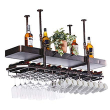 JHGJBJ Cremagliera del Vino con Light Box Titolare Calice Braccio Regolabile Appeso Domestica Vino Rack Multifunzionale (Color : B, Size : 100cmx35cm)