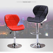FIONAT Sgabelli da Bar Sedia da Bar Regolabile in Altezza Moderna Seggiolone Sollevamento Domestico Girevole in Pelle Sintetica per Home Office Sedia da Cucina-Grey_Linen