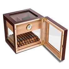 AP.DISHU Sigari da Tavolo Scatole Humidor Scatola di Sigari con Igrometro E Umidificatore Legno di Cedro della Spagna (Valigable Cigar Collection Box)