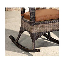 XinQing-Sedia a Dondolo Sedia a Dondolo all'aperto reclinabile, Telaio in Lega di Alluminio, Sedia retrò PE Rattan, Adatta per Giardino, terrazzo, Cortile 60x86x89cm