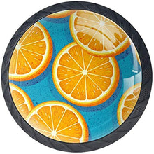 Deliziose Fette Di Arancia Pomelli per Porta Set di 4 Pomelli per Mobili Manopole per Cassetti Cucina Armadio Vetro