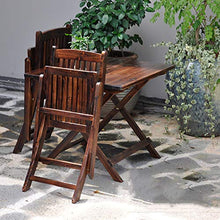 Tavolo e sedia pieghevoli per cortile esterno 3 pezzi tavolo e sedia da esterno in legno massello balcone esterno, tavolo da pranzo da giardino portatile per il tempo libero e combinazione di sedie