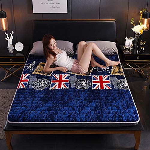 YXXCD personalità Flanella Tatami Materasso, Pieghevole Materasso Letto Futon Giapponese Mantieni Caldo Confortevole Materasso Terra Tappetino Camera da Letto Dormitorio-b 150x200cm(59x78inch)