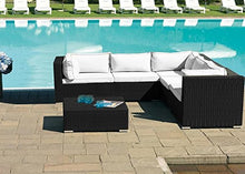Bagno Italia Divano Salotto polyrattan 8 posti Tavolo Poltrona Rattan Set Giardino Esterno Cuscini Piscina I