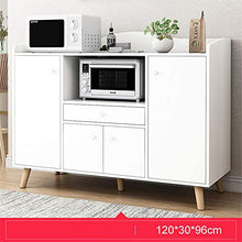 AWYJ Credenza Governo di immagazzinaggio Buffet Credenza Serve Governo di immagazzinaggio con Porte Tavolo Console (Color : White, Size : 120x30x96cm)