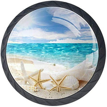 Spiaggia di conchiglie di stelle marine Pomelli per Porta Set di 4 Pomelli per Mobili Manopole per Cassetti Cucina Armadio Vetro