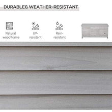 Panca Contenitore da Giardino 127x56x60 cm in Legno di Abete Grigio