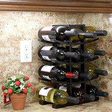 IMIKEYA Portabottiglie in Legno Portabottiglie Portabottiglie Portabottiglie Portabottiglie Portabottiglie Vino per Cucina Domestica Bar Hotel (Nero)