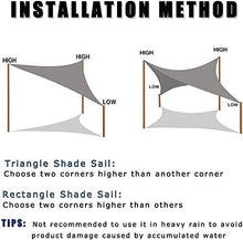 Vela Ombreggiante,Triangolo Tenda Parasole, Poliestere Antistrappo con Protezione Contro Il Sole 95% UV per Giardino Esterno Patio Party con Corda Libera (5x5x5m,Verde)