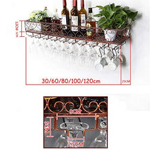 AT Parete Wine Rack Metallo Ferro Creativo Griglia Attaccatura Del Supporto Di Bottiglia Di Vino Grande Bicchiere Di Vino Shelf Calice Calici Rack per la Cucina/Bar/Ristorante/Bronze /