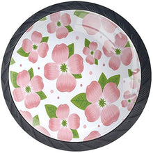 Foglie verdi del modello di fiore del corniolo Pomelli per Porta Set di 4 Pomelli per Mobili Manopole per Cassetti Cucina Armadio Vetro
