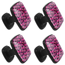 Cuore rosa 4 PCS Pomelli per Porta, Pomolo per Mobile, Pomelli per Mobili con Viti, Maniglia per Armadietto, Pomelli per Porta, Pomelli per Cassetti per Porta, Armadio, Cassetto e Credenza