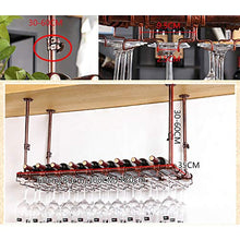 YWYW Portabicchieri da Vino Sospensione Decorazione retrò Portabottiglie da Vino Portabicchieri da Bar Portabicchieri da Vino Cornice Calice (Dimensioni: 120 * 35 cm)