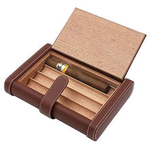 YUTRD ZCJUX Leather Cigar Box - Portable Cedro Legno e Pelle Cigar Storage Box Seal Design con Una buona Tenuta (Color : Black)