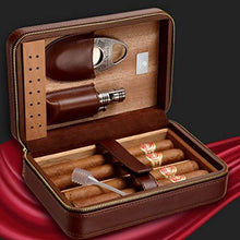 SCDZS Desktop Desktop Cigar Box - Fatto a Mano in Pelle Resistente all'Uso e sigillato Portatile Cigar Box