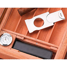 XZJJZ Uomo multifunzionali Regalo Cigar Humidor - Cuoio di Alta qualità di Alta qualità Fatto a Mano idratante Holster Idratante Sigaro Tubo (Color : Black)