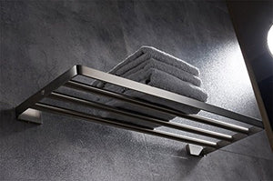 MBYW Portasciugamani Moderno e Minimalista Alto carico Portasciugamani Elegante da Bagno Mensola portaoggetti Porta Asciugamani, Acciaio Inossidabile, 40 cm