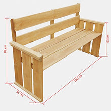 FZYHFA Panchina da Giardino in Legno di Pino Impregnato 160x55x89 cm Design Semplice e Pratico, Stabile e Durevole panchina Esterno Giardino Panca da Giardino