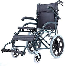 Sedia A Rotelle in Alluminio, Telaio Leggero E Pieghevole, Sedia A Rotelle per Assistente, Sedia da Viaggio Portatile, Poggiapiedi Rimovibili A