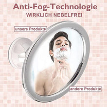 ZREAL Specchio per Trucco Specchio Bagno Piccolo Specchio Doccia Anti-Appannamento in Metallo Cromato Specchio con 360 Gradi Rotating Ventosa Rotondo per Bagno e Doccia