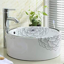 Yxx max -Lavabo Turno Bagno in Ceramica di Lavaggio Bowl, controsoffitto del dispersore del Bacino, Art Bacino casa igienici Bagno (41.5x17cm) Lavandino del lavabo
