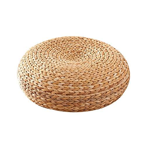 NV, cuscino da pavimento Tatami, cuscino rotondo in paglia di paglia, cuscino decorativo in rattan giapponese, tappetino per casa, patio, balcone, può contenere circa 200 kg., 50cm