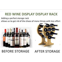 RINGLICHT F Portabottiglie Vino di Legno DIY Portabottiglie per Borracce E Bottiglie per 6 Bottiglie per Ripiani, Cantinetta per Vino, Portabottiglie bambù, Organizzatore Bottiglie Vino