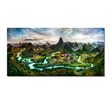 Tbdiberc Surreale China Field Forest Guilin Landscape Li River NAN Mountains Room Home Wall Modern Art Decor   Poster -60X120Cmx1 No Frame