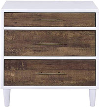YRRA Comodino di Transizione con Comodino a 3 cassetti Comodino Divano Tavolino Laterale per Soggiorno Camera da Letto 20 L x 16 P x 21 A (Bianco e Rovere stagionato)