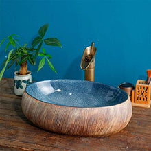 WEHOLY Lavabo in Resina Lavabo retrò da Incasso Ovale in Pietra Naturale Lavabo in Ceramica Contenitore per Hotel Lavabo a Prova di Schizzi